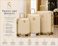 N by Nina Royal Journey — Cream & Gold 3-Piece Luggage Set