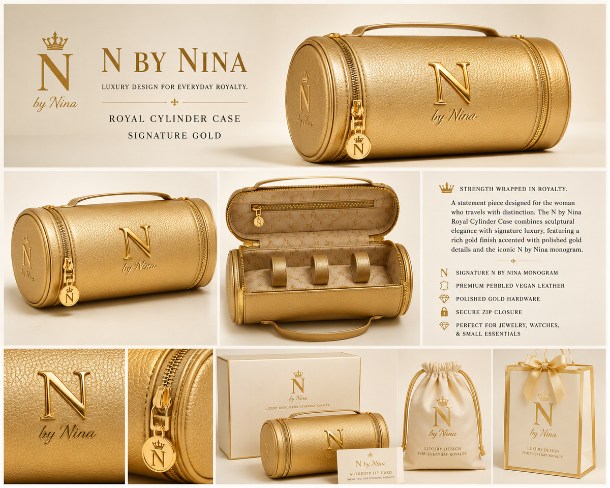 N by Nina Royal Cylinder Case-Signature Gold
